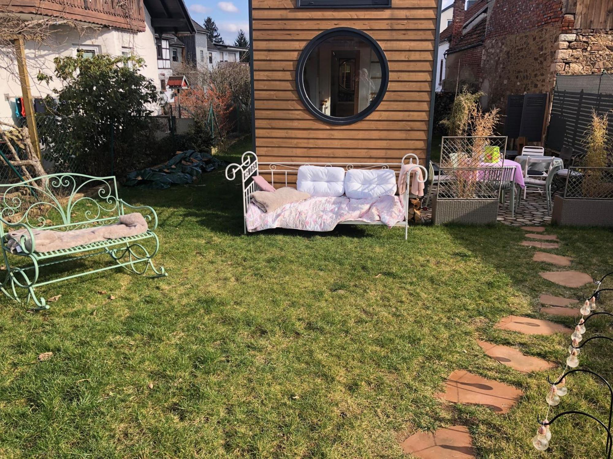 Tiny House Mit Saunafass Und Garten Apartment Brensbach Exterior photo